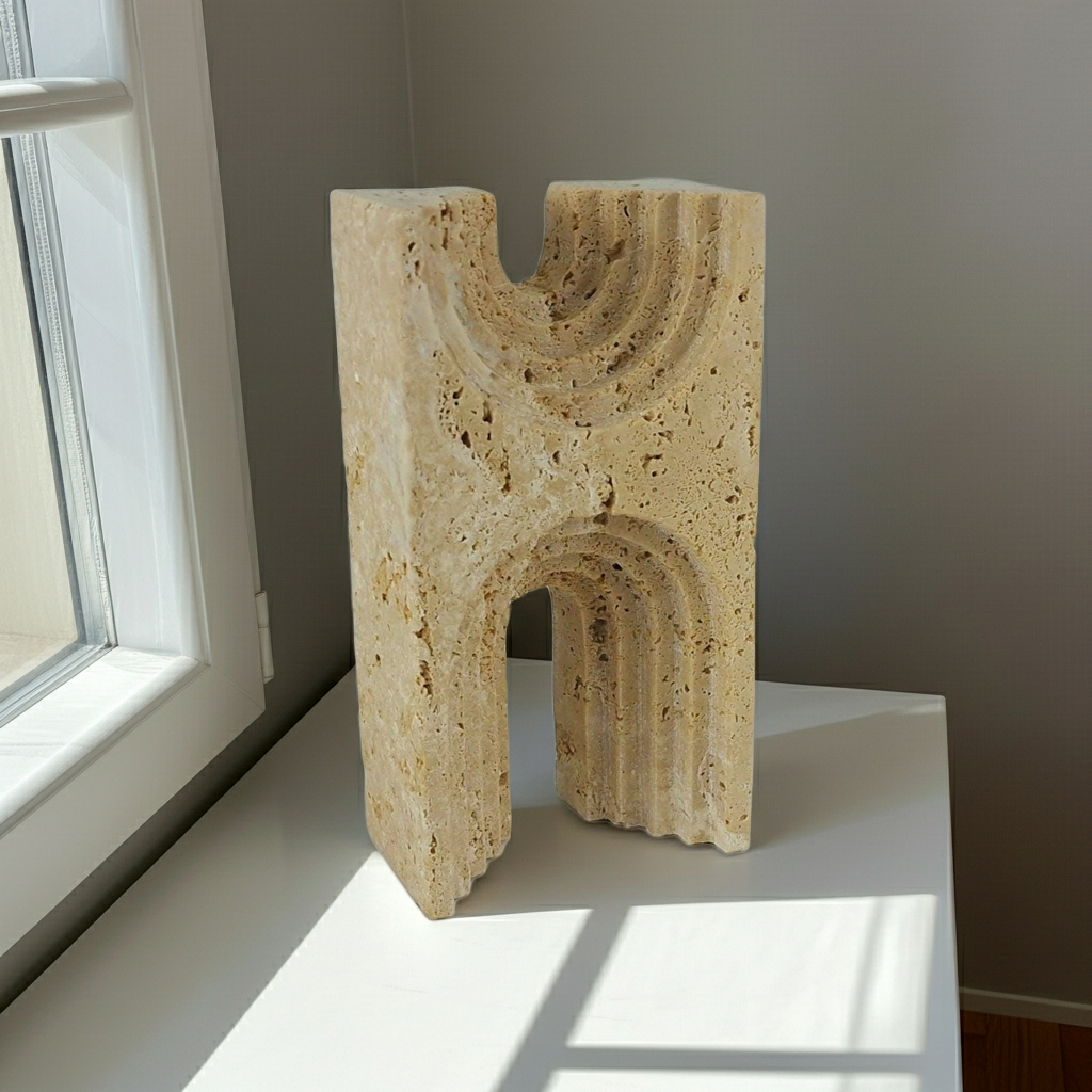 Travertin Skulptur „Arc“
