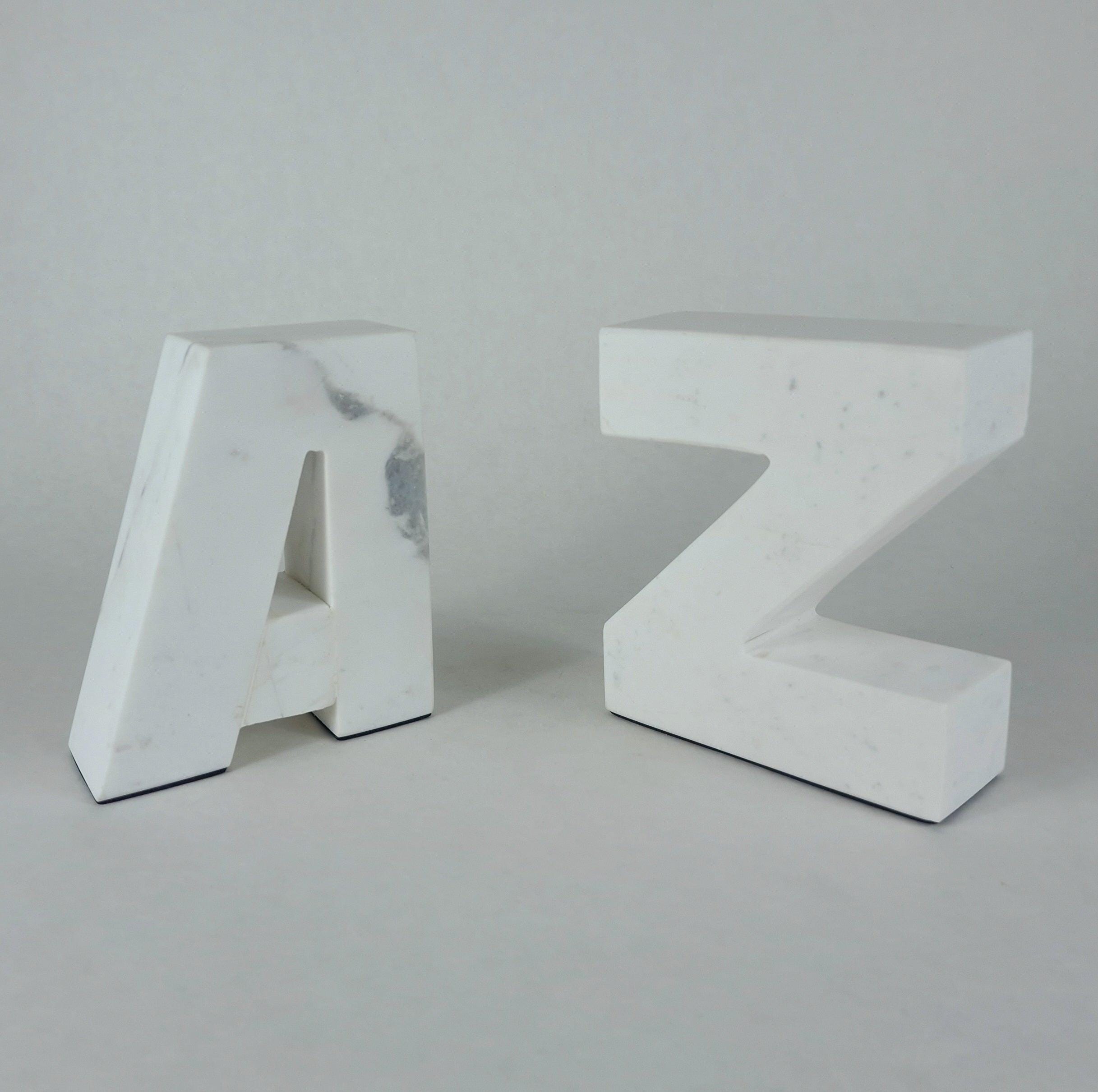Marmor Deko Buchstaben A und Z