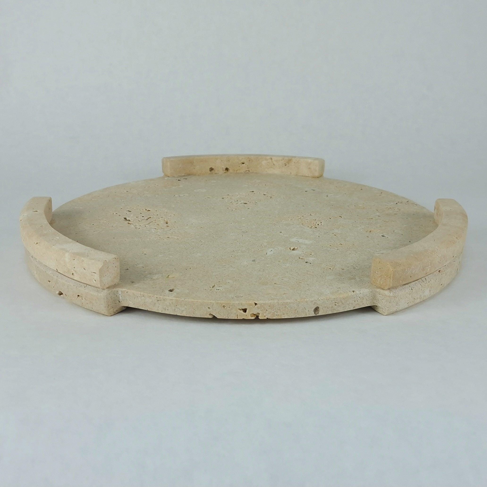Travertin Tablett „Round Frame“