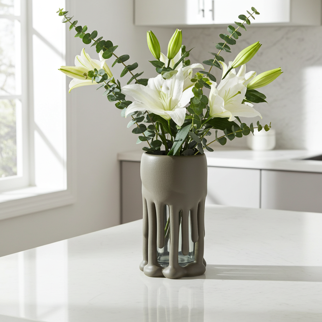 Designer Vase „Drip“ aus Resin