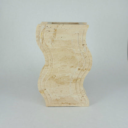 Travertin Vase „Wave“