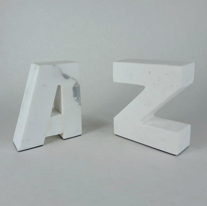 Marmor Deko Buchstaben A und Z