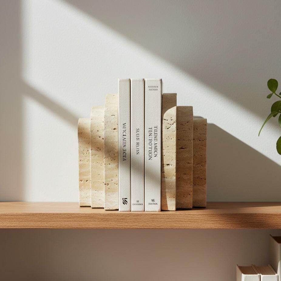 Travertin Buchstützen - Vault