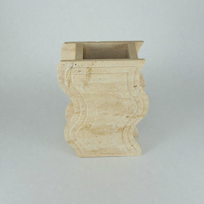 Travertin Vase „Wave“