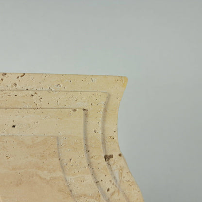 Travertin Vase „Wave“