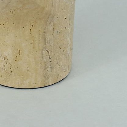 Travertin Vase „Contour“ | Minimalistische Naturstein Vase
