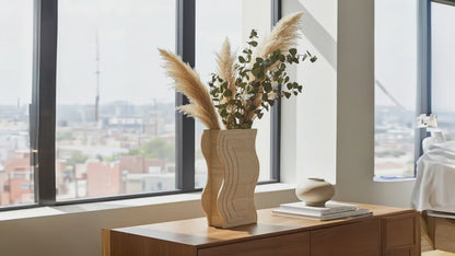 Travertin Vase „Wave“