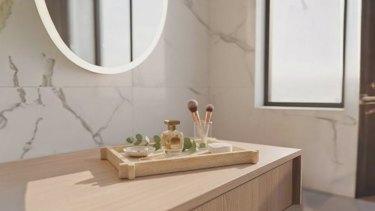 Video laden: Travertin Tablett „Frame“