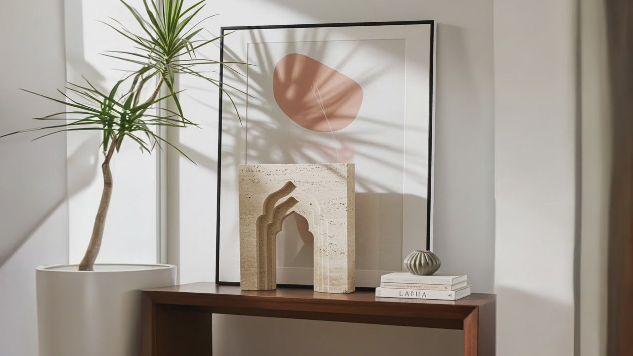 Video laden: Travertin Skulptur „Jumeirah“