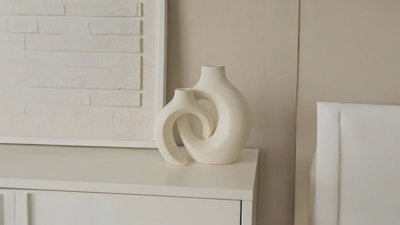 Video laden: Keramikvase Set „Nahla“